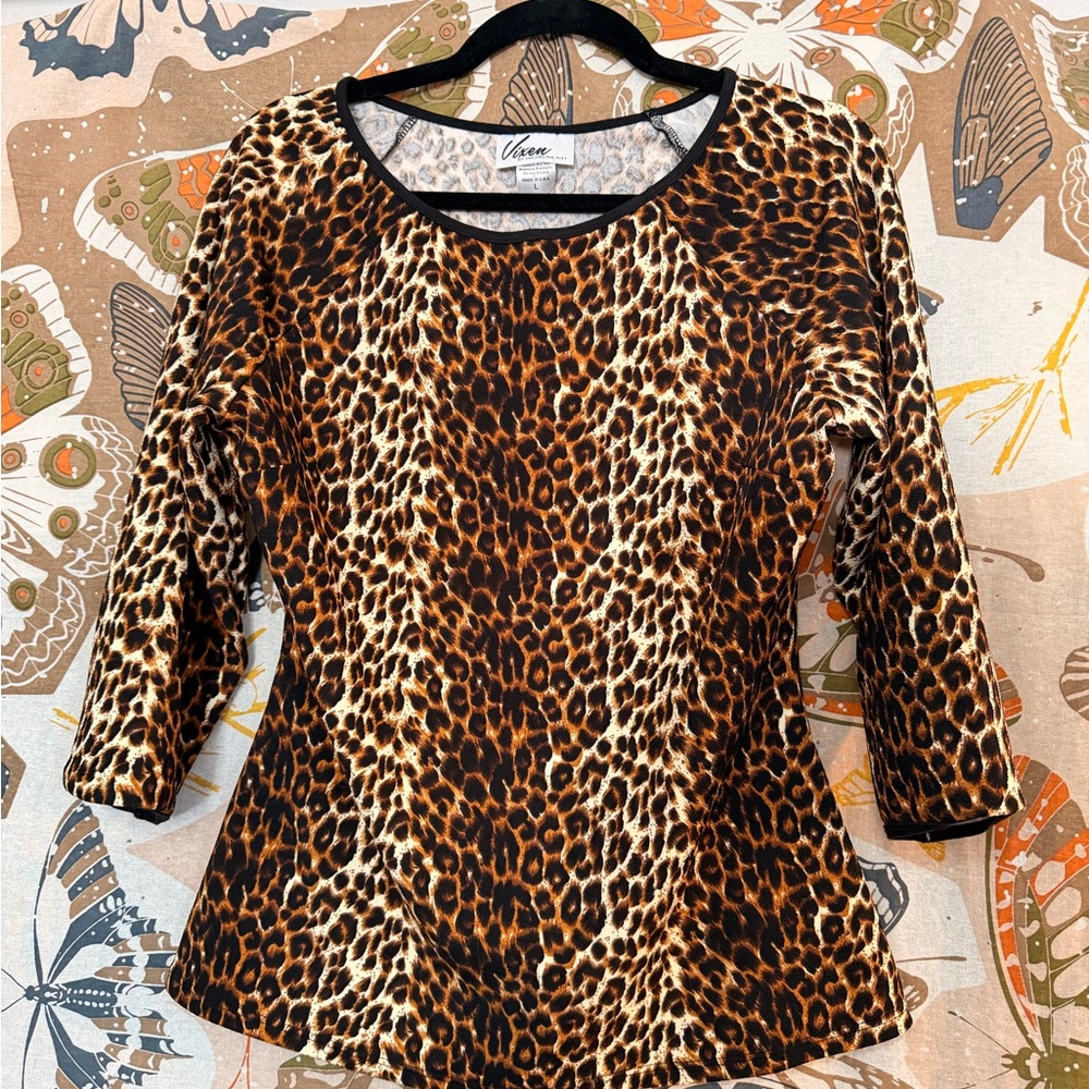 Vixen by Micheline Pitt Leopard Print Top